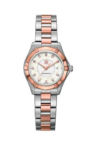 Aquaracer 300M Quartz 27 Stainless Steel / Rose Gold / MOP - Diamond / Bracelet
